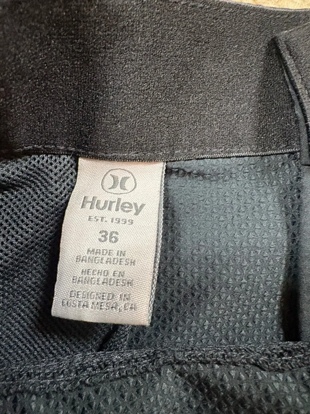 Hurley Men's Navy Flat Front Performance Shorts
